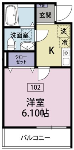 102号室間取り